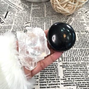 🕉SOLD ON ETSY!😊Selenite and Tourmaline Set